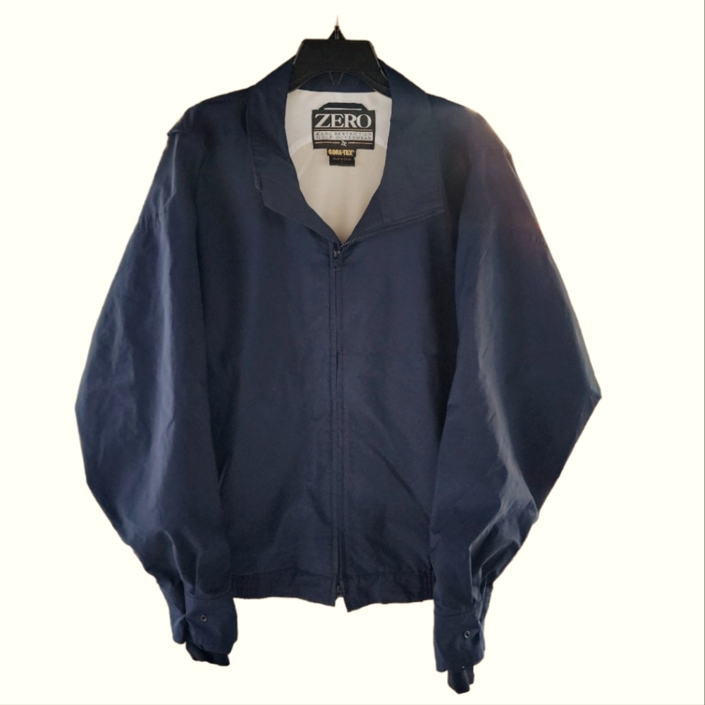 Women's Navy Blue Zero Restriction Golf Outerwear Gore-Tex Full Z…